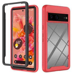 For Google Pixel 7 5G Starry Sky Solid Color Series PC + TPU Phone Case(Red)