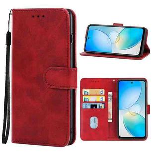 For Infinix Hot 12 Leather Phone Case (Red)