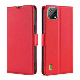 For Blackview A55 Ultra-thin Voltage Side Buckle PU + TPU Leather Phone Case(Red)