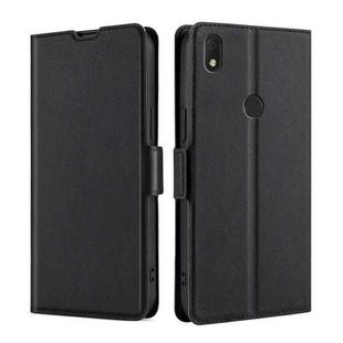 For Alcatel Axel / Lumos Ultra-thin Voltage Side Buckle PU + TPU Leather Phone Case(Black)