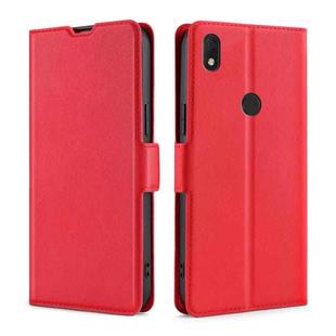 For Alcatel Axel / Lumos Ultra-thin Voltage Side Buckle PU + TPU Leather Phone Case(Red)