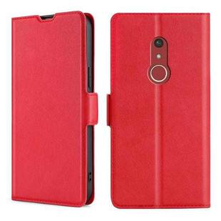 For Fujitsu Arrows Be4 Plus F-41B Ultra-thin Voltage Side Buckle PU + TPU Leather Phone Case(Red)