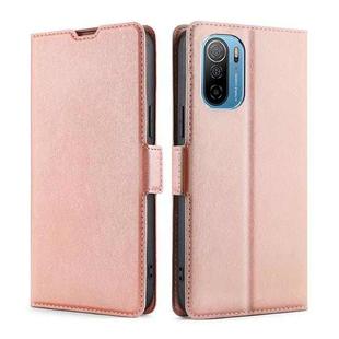 For Ulefone Note 13P Ultra-thin Voltage Side Buckle PU + TPU Leather Phone Case(Rose Gold)