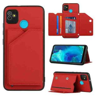 For Tecno Pop5 Skin Feel PU + TPU + PC Phone Case(Red)