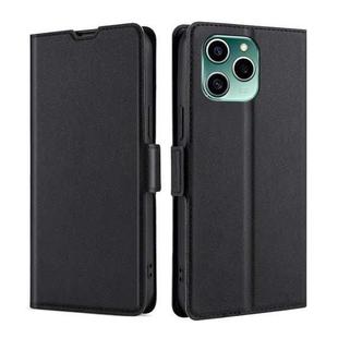 For Honor 60 SE Ultra-thin Voltage Side Buckle Flip Leather Case(Black)