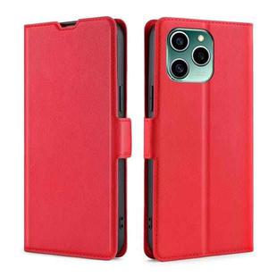 For Honor 60 SE Ultra-thin Voltage Side Buckle Flip Leather Case(Red)