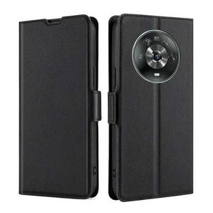 For Honor Magic4 Ultra-thin Voltage Side Buckle Flip Leather Case(Black)