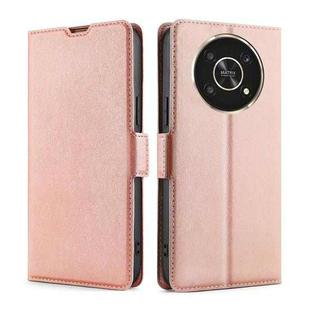 For Honor X30 Ultra-thin Voltage Side Buckle Flip Leather Case(Rose Gold)