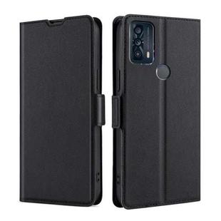 For TCL 20B 6159K Ultra-thin Voltage Side Buckle PU + TPU Leather Phone Case(Black)