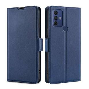 For TCL 305 / 30 SE / 306 & Sharp Aquos V6 / V6 Plus Ultra-thin Voltage Side Buckle PU + TPU Leather Phone Case(Blue)