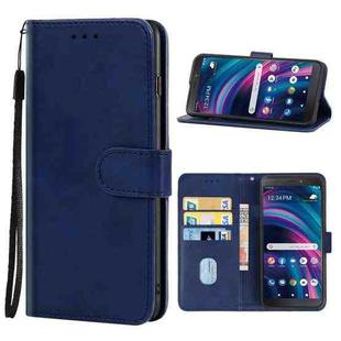 For BLU View 3 B140DL Leather Phone Case(Blue)