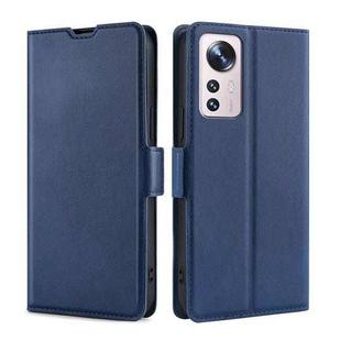 For Xiaomi 12 Pro Ultra-thin Voltage Side Buckle Flip Leather Case(Blue)