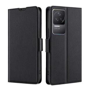 For Xiaomi Redmi K50 / K50 Pro Ultra-thin Voltage Side Buckle Flip Leather Case(Black)