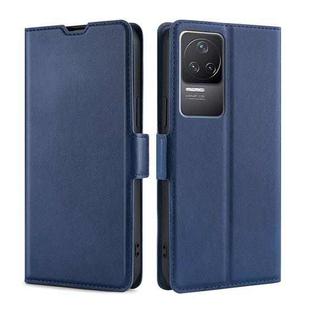 For Xiaomi Redmi K50 / K50 Pro Ultra-thin Voltage Side Buckle Flip Leather Case(Blue)