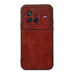 For vivo X80 Crazy Horse Texture PU Leather Phone Case(Brown)