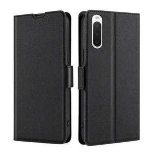 For Sony Xperia 10 IV Ultra-thin Voltage Side Buckle Flip Leather Case(Black)