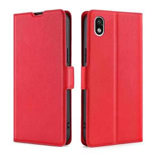 For Sony Xperia ACE III Ultra-thin Voltage Side Buckle Flip Leather Case(Red)