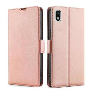 For Sony Xperia ACE III Ultra-thin Voltage Side Buckle Flip Leather Case(Rose Gold)