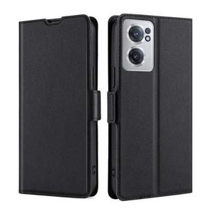 For OnePlus Nord CE 2 5G Ultra-thin Voltage Side Buckle Flip Leather Case(Black)