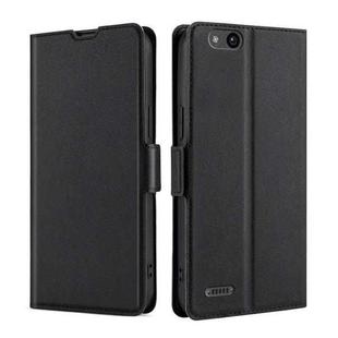 For ZTE Tempo X / N9137 Ultra-thin Voltage Side Buckle Flip Leather Case(Black)