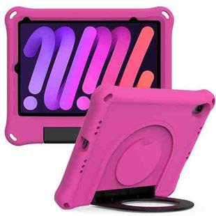For iPad mini 6 EVA Handle Holder Tablet Case(Rose Red)