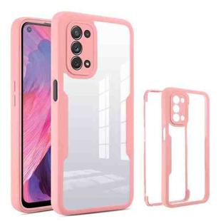 For OPPO A74 5G Acrylic + TPU 360 Degrees Full Coverage Phone Case(Pink)