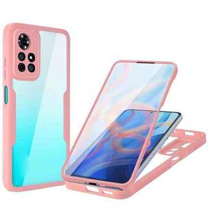 For Xiaomi Redmi Note 11 Acrylic + TPU 360 Degrees Full Coverage Phone Case(Pink)