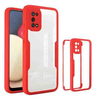 For Samsung Galaxy A02s Acrylic + TPU 360 Degrees Full Coverage Phone Case(Red)