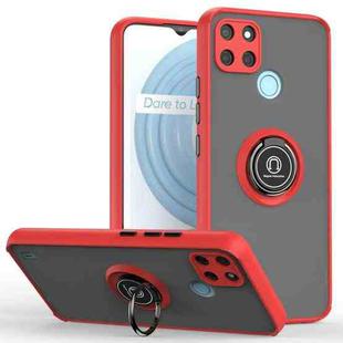 For OPPO Realme C21Y Q Shadow 1 Series TPU + PC Ring Holder Phone Case(Red)