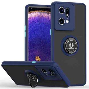 For OPPO Find X5 Pro Q Shadow 1 Series TPU + PC Ring Holder Phone Case(Royal Blue)