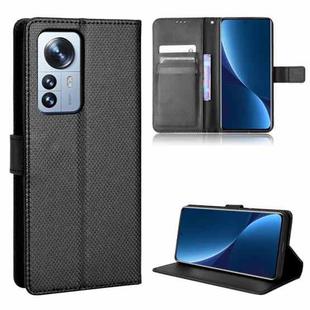 For Xiaomi 12 / 12X Diamond Texture Leather Phone Case(Black)