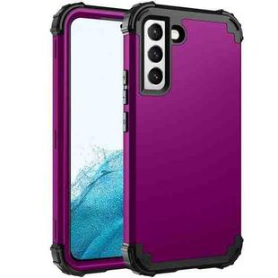 For Samsung Galaxy S22 5G PC + Silicone Phone Case(Dark Purple+Black)