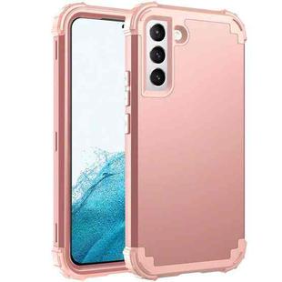 For Samsung Galaxy S22+ 5G PC + Silicone Phone Case(Rose Gold)