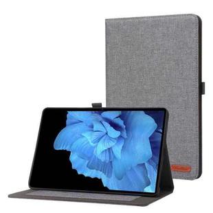 For vivo Pad 11 inch Horizontal Flip TPU + Fabric PU Leather Tablet Case(Grey)