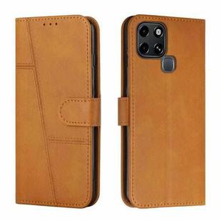 For Infinix Smart 6 Stitching Calf Texture Buckle Leather Phone Case(Yellow)