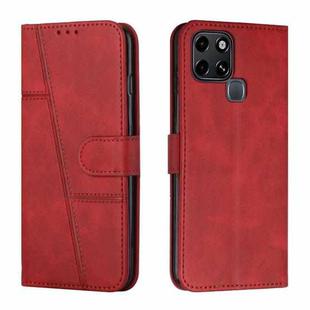 For Infinix Smart 6 Stitching Calf Texture Buckle Leather Phone Case(Red)