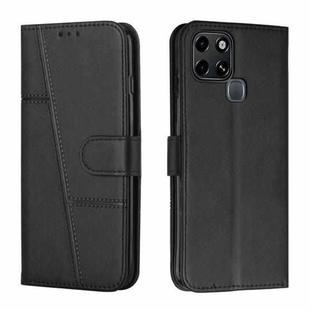 For Infinix Smart 6 Stitching Calf Texture Buckle Leather Phone Case(Black)