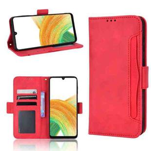 For Samsung Galaxy A23 5G Skin Feel Calf Pattern Horizontal Flip Leather Phone Case(Red)