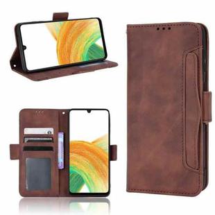 For Samsung Galaxy A23 5G Skin Feel Calf Pattern Horizontal Flip Leather Phone Case(Brown)