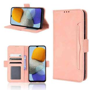 For Samsung Galaxy M23 5G Skin Feel Calf Pattern Horizontal Flip Leather Phone Case(Pink)