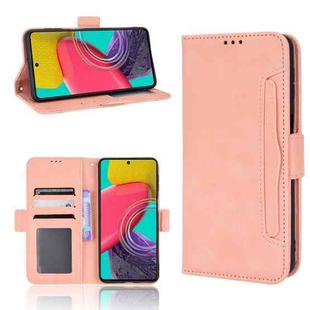 For Samsung Galaxy M53 5G Skin Feel Calf Pattern Horizontal Flip Leather Phone Case(Pink)