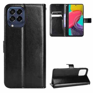 For Samsung Galaxy M53 5G Crazy Horse Texture Horizontal Flip Phone Leather Case(Black)