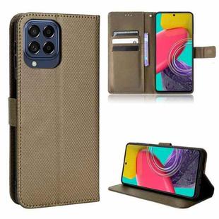 For Samsung Galaxy M53 5G Diamond Texture Leather Phone Case(Brown)