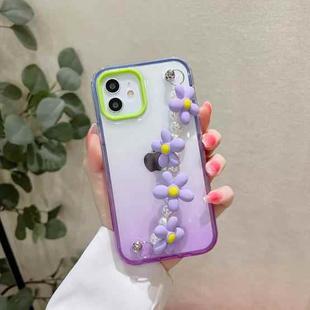 For iPhone 13 Pro Gradient Flower Bracelet Phone Case (Purple)