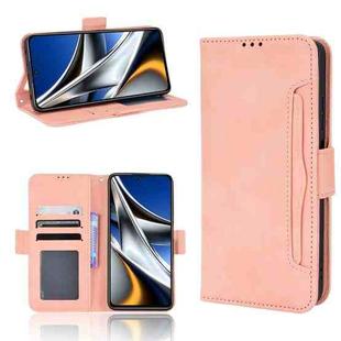 For Xiaomi Poco X4 Pro 5G Skin Feel Calf Pattern Leather Phone Case(Pink)