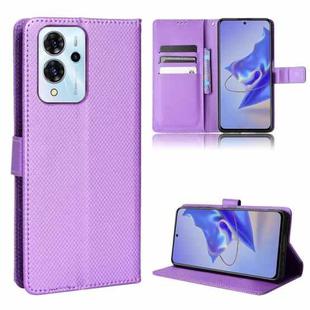 For ZTE Blade V40 Pro Diamond Texture Leather Phone Case(Purple)