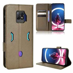 For ZTE nubia Red Magic 7 Pro Diamond Texture Leather Phone Case(Brown)