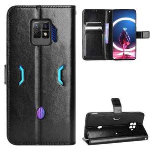 For ZTE nubia Red Magic 7 Pro Crazy Horse Texture Horizontal Flip Phone Leather Case(Black)