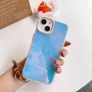 For iPhone 13 Pro Laser Crocodile Pattern Phone Case (Milk Tea Color)