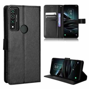 For TCL 4X 5G / T601DL Diamond Texture Leather Phone Case(Black)